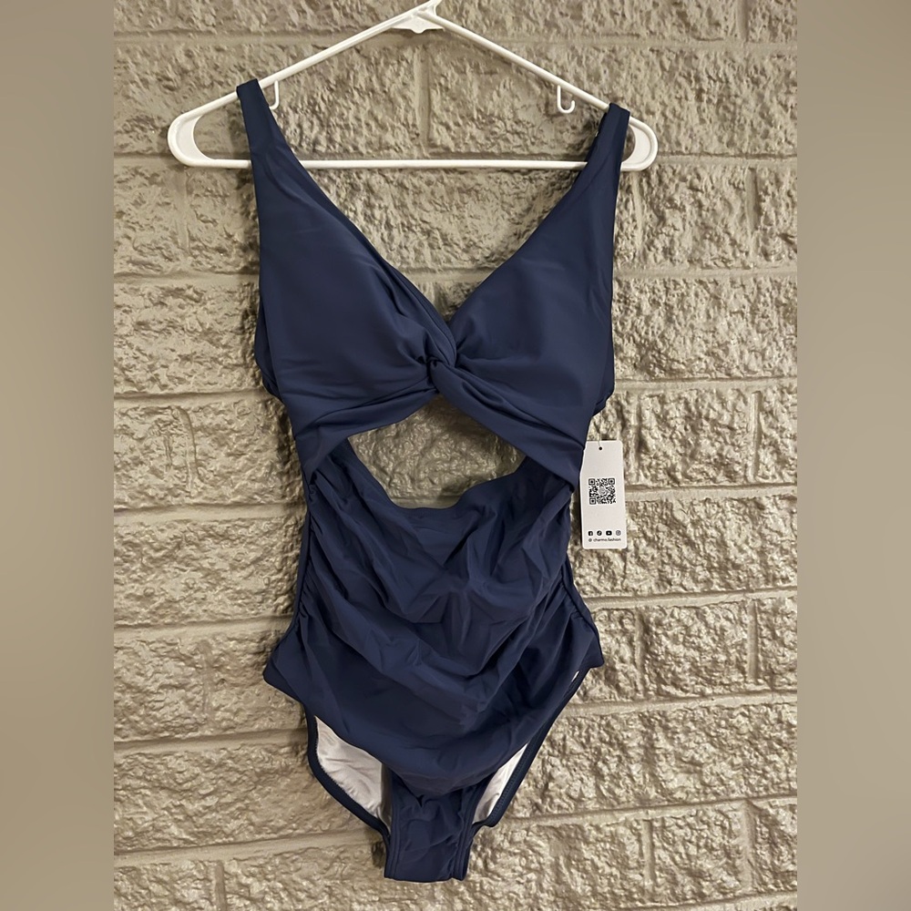 Elegant Blue Gray Women's One Piece Swimsuit